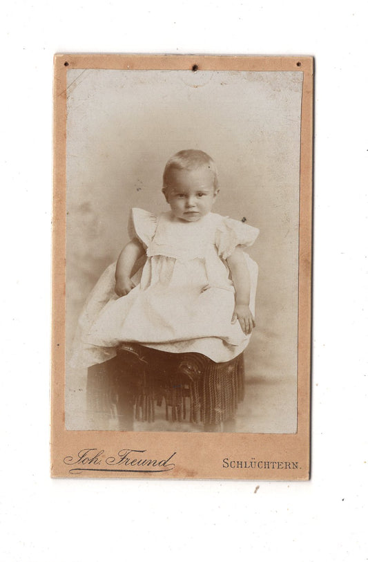 Fotografie Schönes Kinderbild / Baby - Schlüchtern 1890er / CDV N1-07