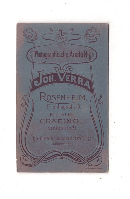 Fotografie Damenportrait - Rosenheim & Grafing 1890er / CDV N1-11