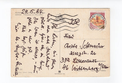 Ansichtskarte Merano Meran / Panorama mit Rennbahn / Südtirol / Italien