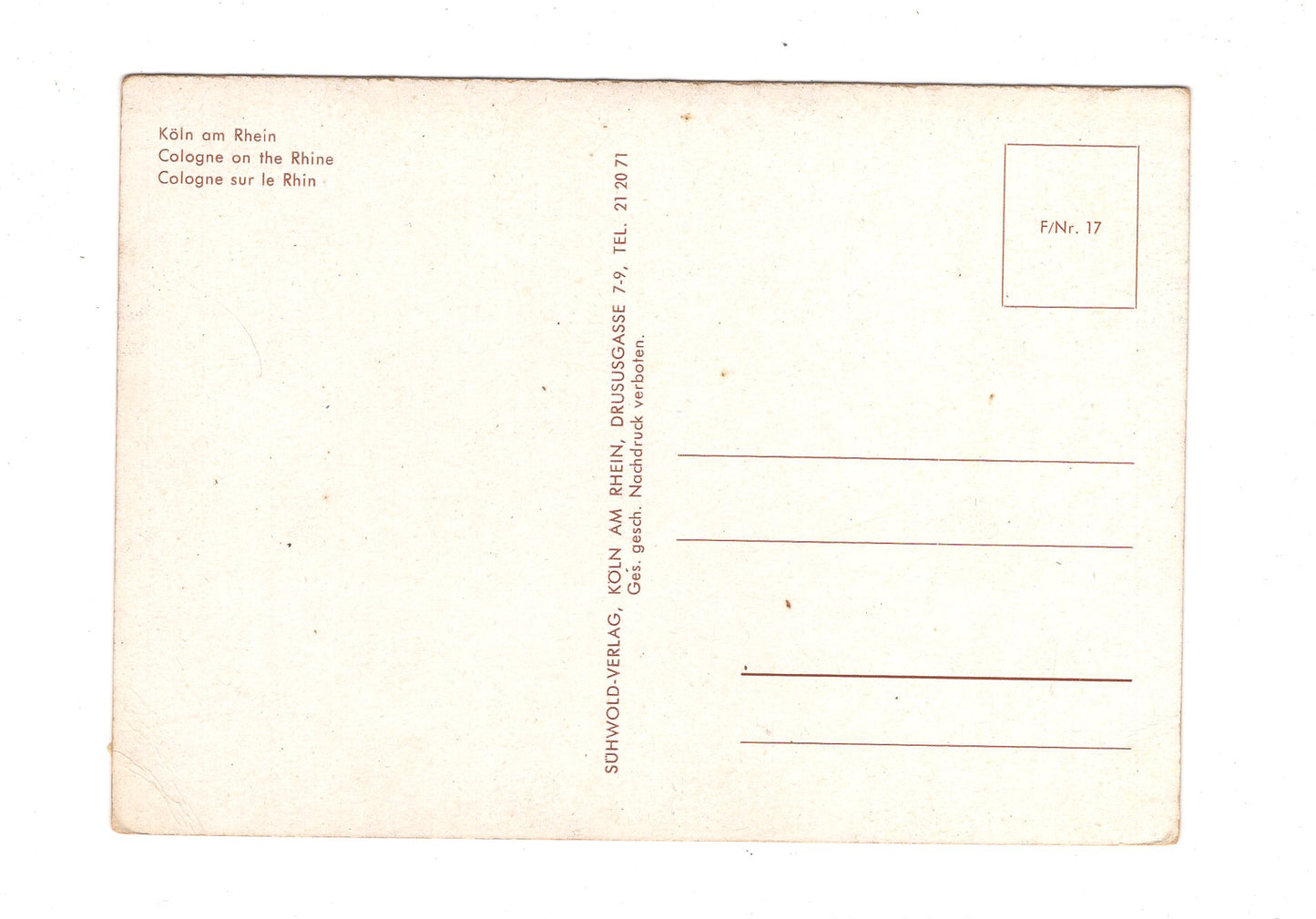 Ansichtskarte Köln am Rhein / G1-57