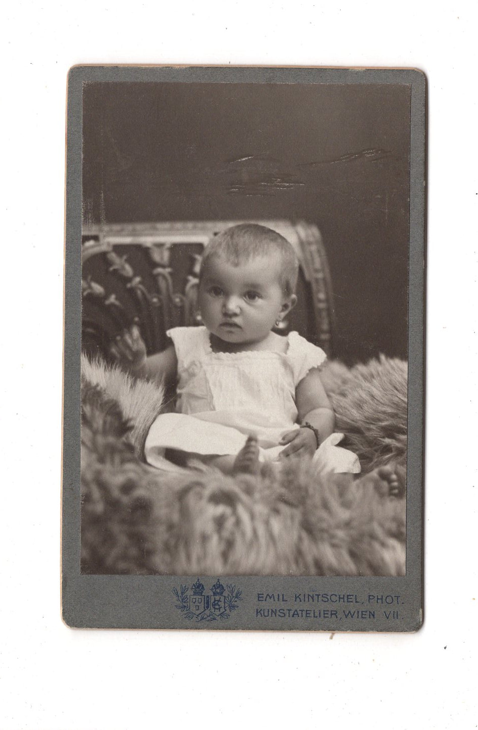 Fotografie Schönes Kinderbild / Baby - Wien 1900er / CDV N1-07