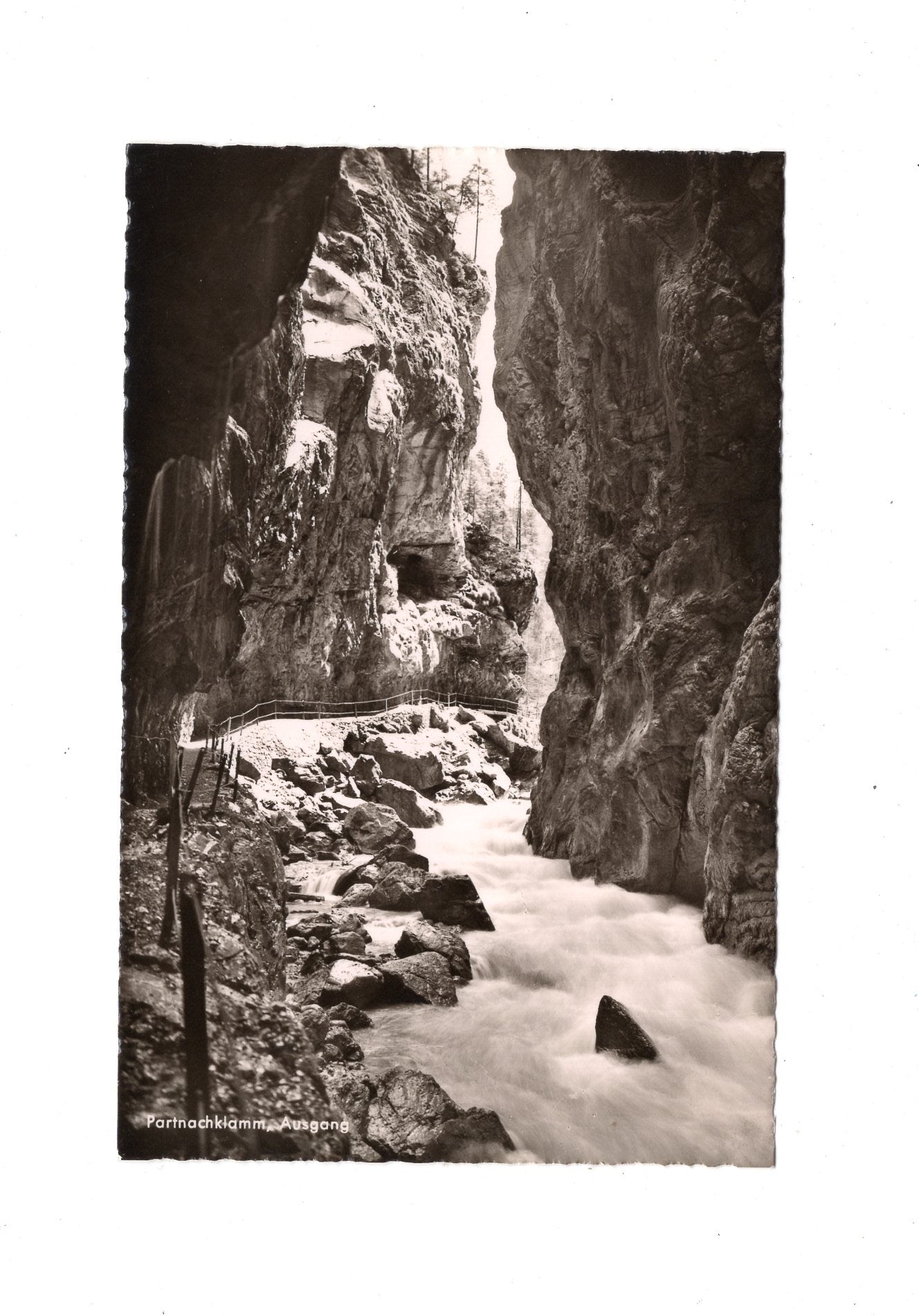 Ansichtskarte Partnachklamm / Ausgang