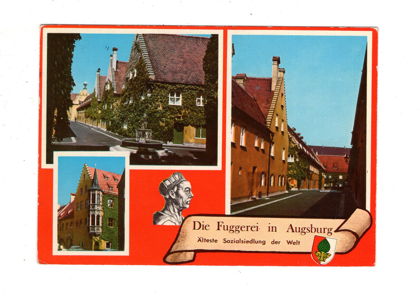 Ansichtskarte Die Fuggerei in Augsburg / I1-66