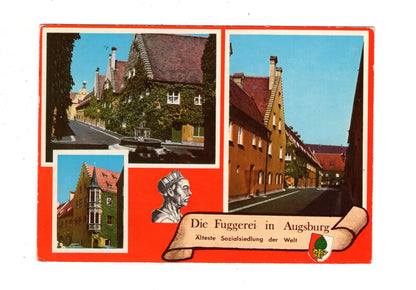Ansichtskarte Die Fuggerei in Augsburg / I1-66