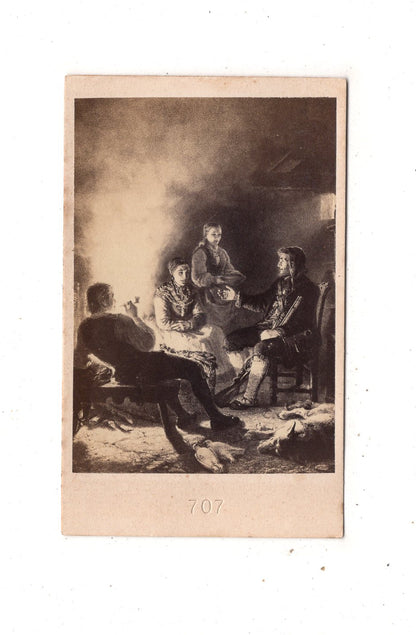 Fotografie Kunst / Familie mit Hund - 1870er