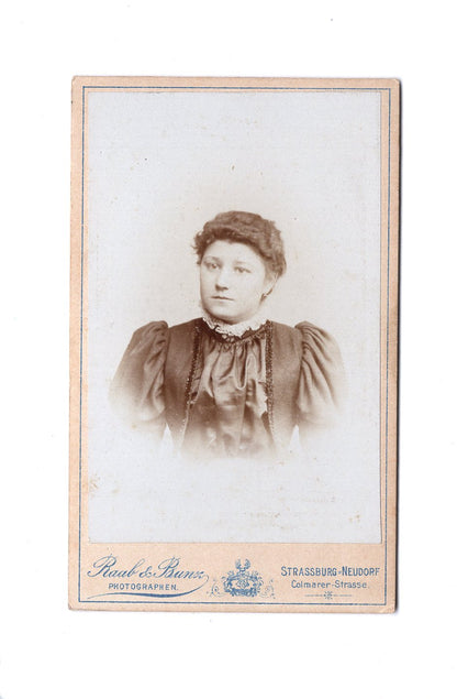 Fotografie Damenportrait - Straßburg-Neudorf 1890er