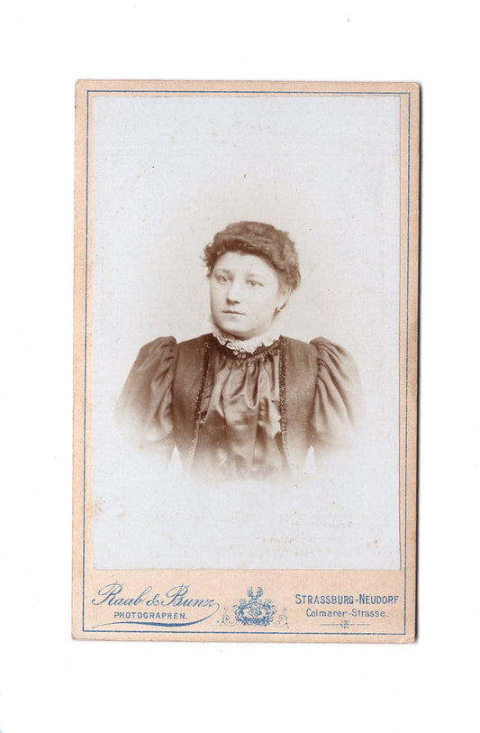 Fotografie Damenportrait - Straßburg-Neudorf 1890er