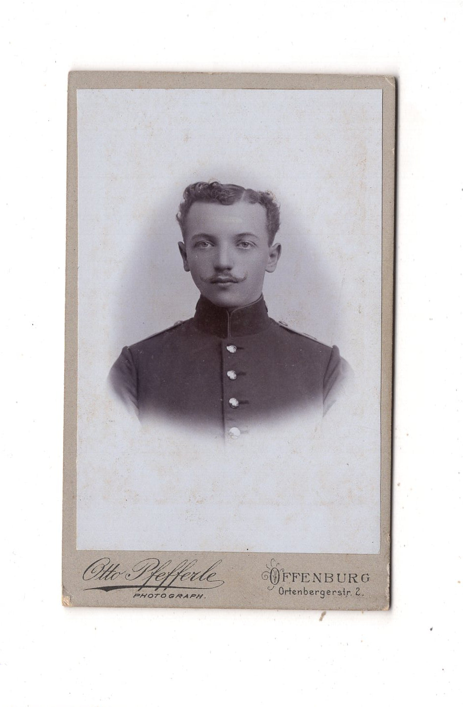 Fotografie Soldat - Offenburg um 1900 / CDV M1-04