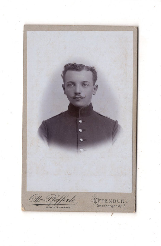 Fotografie Soldat - Offenburg um 1900 / CDV M1-04