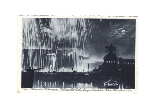 Ansichtskarte Koblenz am Rhein / Der Rhein in Flammen