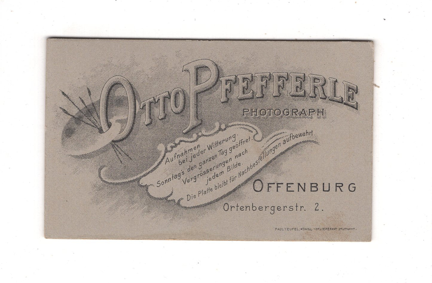 Fotografie Soldat - Offenburg um 1900 / CDV M1-04