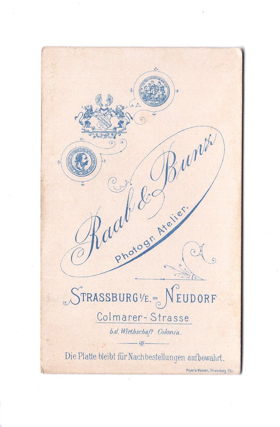 Fotografie Damenportrait - Straßburg-Neudorf 1890er