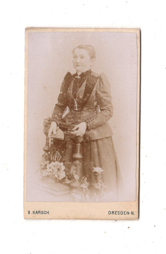 Fotografie Feine Dame - Dresden um 1890
