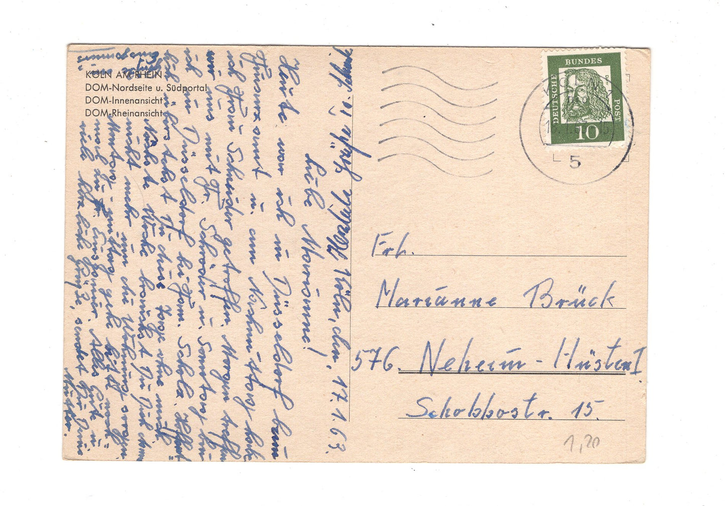 Ansichtskarte Domstadt Köln am Rhein / G1-57