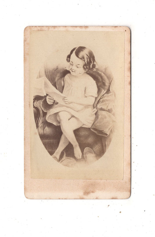 Fotografie Kunst / Cossmann - Wie Großvater Zeitung liest - 1870er