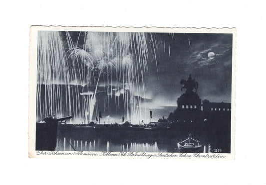 Ansichtskarte Koblenz am Rhein / Der Rhein in Flammen