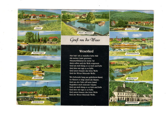 Ansichtskarte Weser / Weserlied / Karlshafen +++