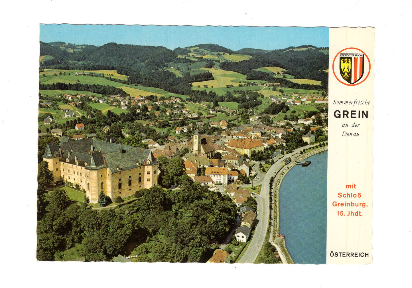 Ansichtskarte Grein an der Donau / Strudengau / Oberösterreich / Österreich
