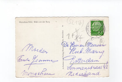 Ansichtskarte Monschau / Eifel / Blick von der Burg