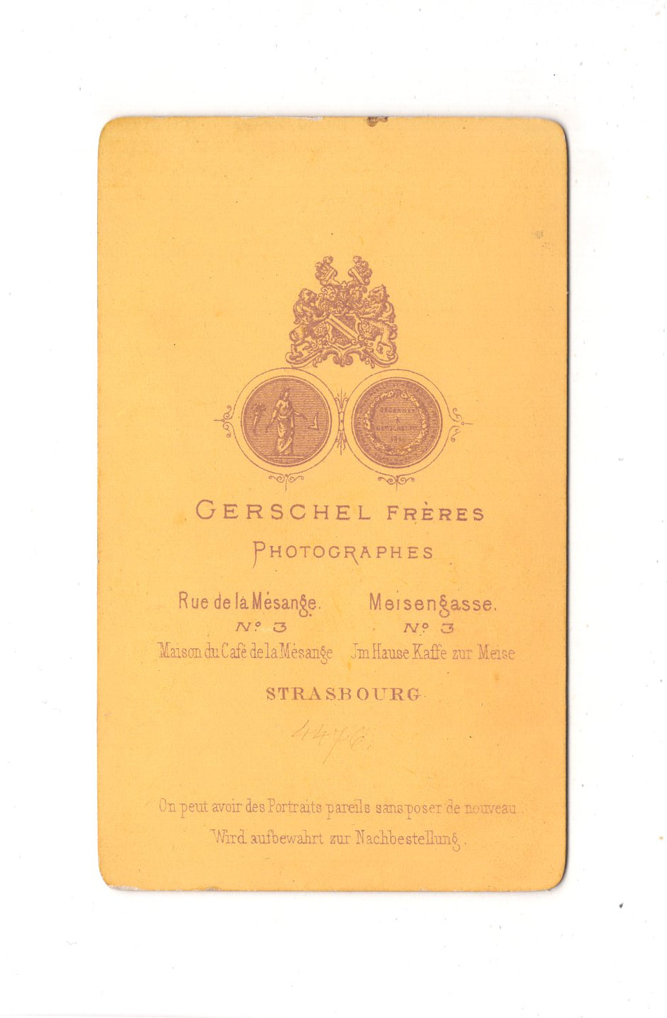 Fotografie Damenportrait - Strasbourg 1870er / CDV C1-01