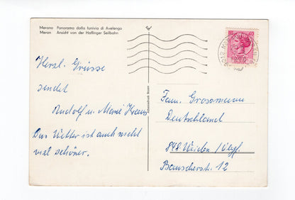 Ansichtskarte Merano Meran / Ansicht von der Haflinger Seilbahn / Südtirol / Italien