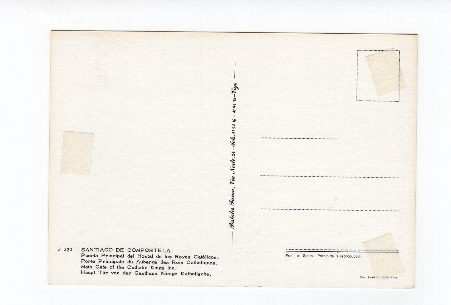 Ansichtskarte Santiago de Compostela / Hostal de los Reyes Catolicos / Spanien