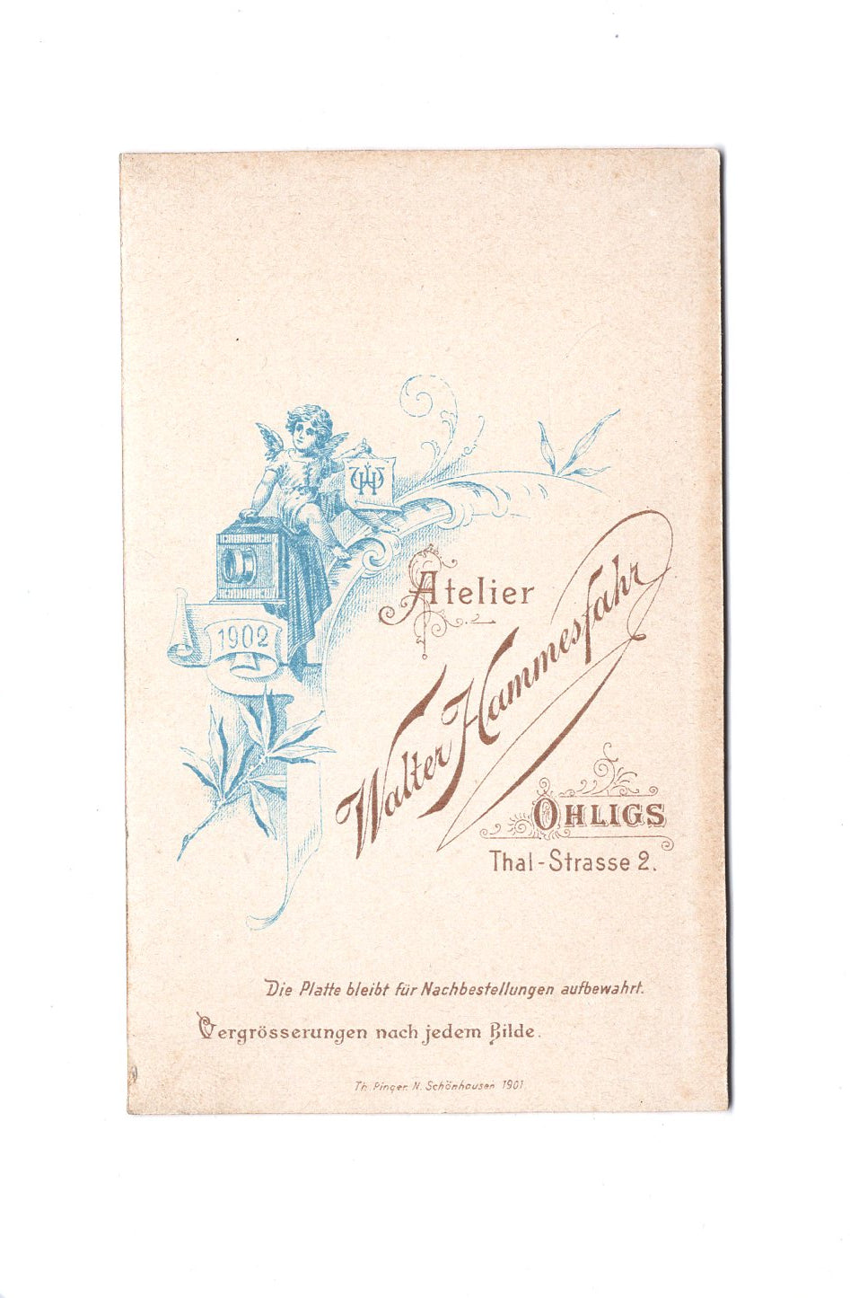 Fotografie Damenportrait - Ohligs 1890er