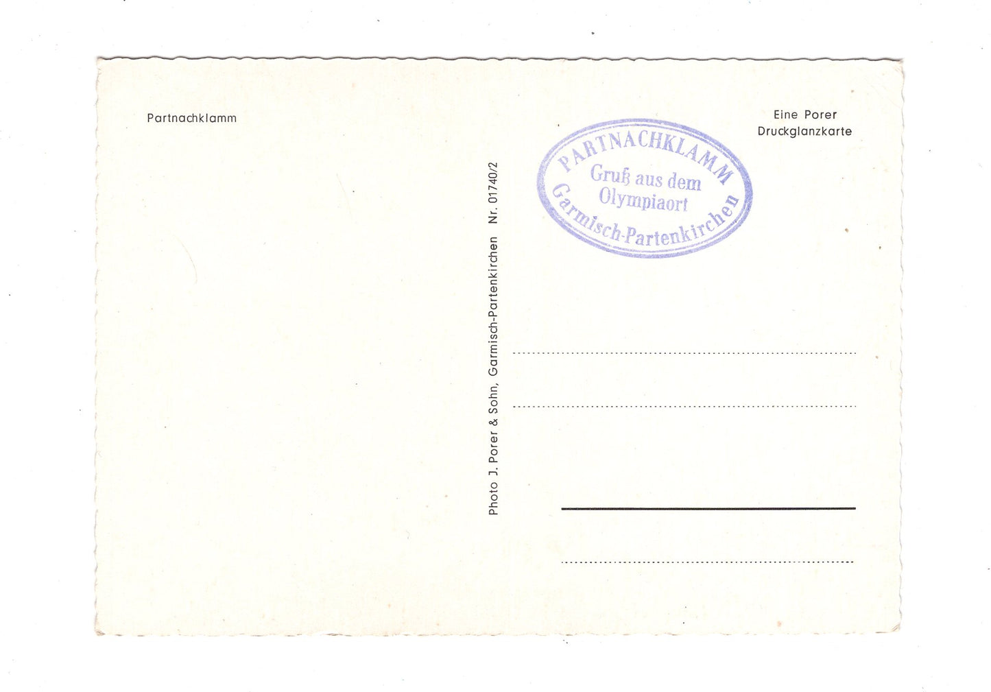 Ansichtskarte Partnachklamm