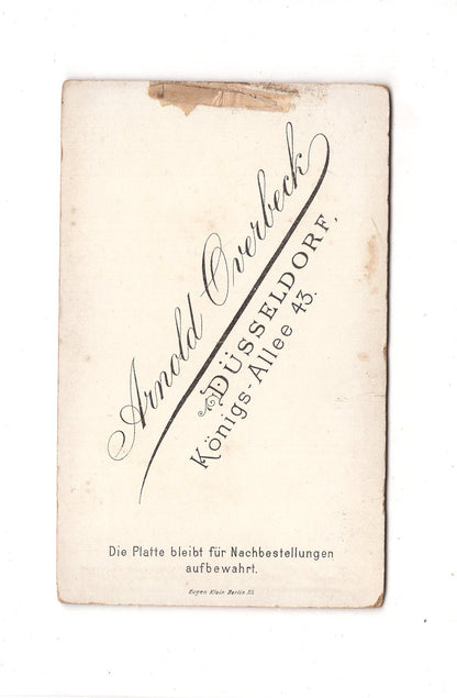 Fotografie Herrenportrait - Düsseldorf 1890er / CDV C1-19