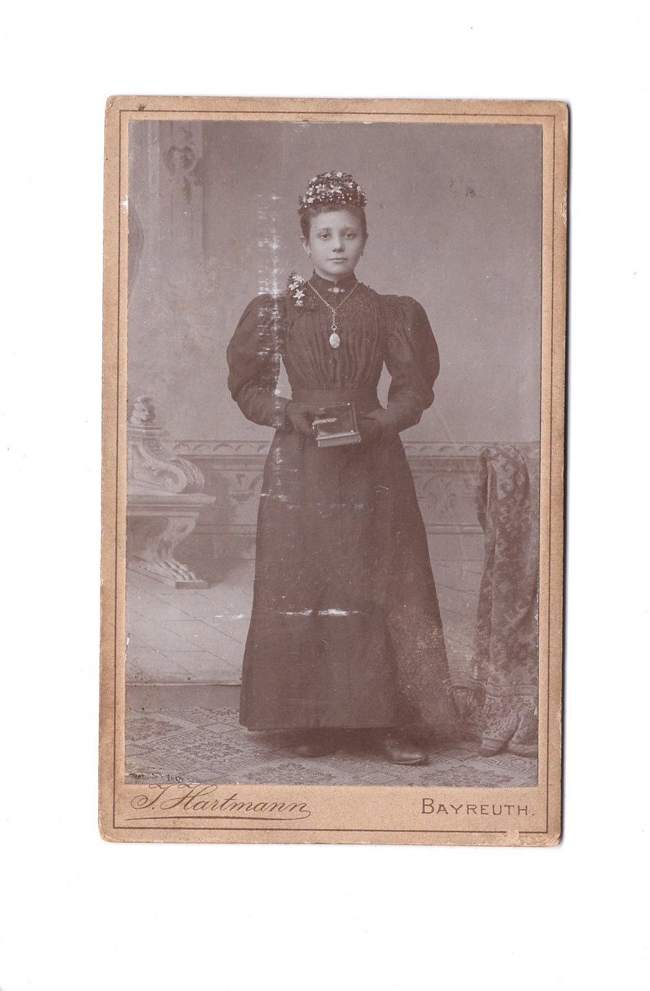 Fotografie Feines junges Mädchen - Bayreuth um 1900