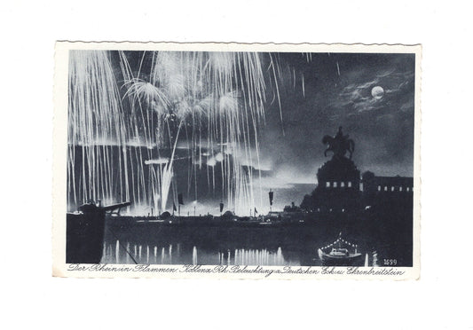 Ansichtskarte Koblenz am Rhein / Der Rhein in Flammen