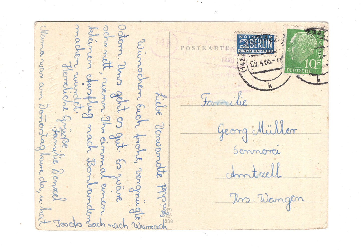 Ansichtskarte Feiertage / Frohe Ostern / L1-55