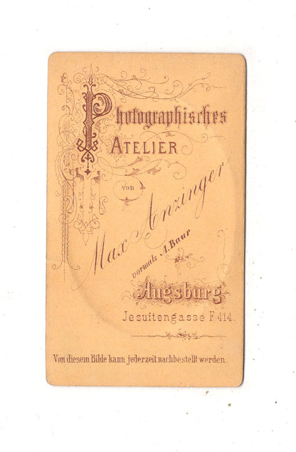 Fotografie Damenportrait - Augsburg 1870er / CDV N1-11