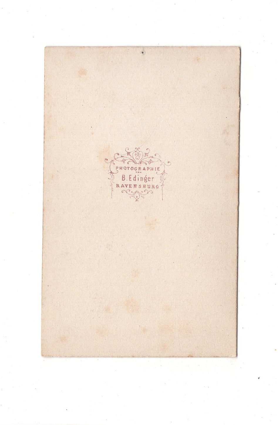 Fotografie Herrenportrait - Ravensburg 1860er / CDV C1-19