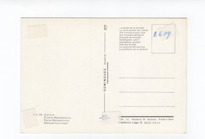 Ansichtskarte Avila / Puerta Malaventura / Spanien