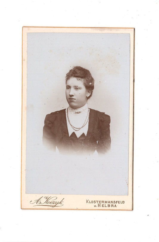 Fotografie Damenportrait - Klostermansfeld & Helbra 1890er / CDV C1-01