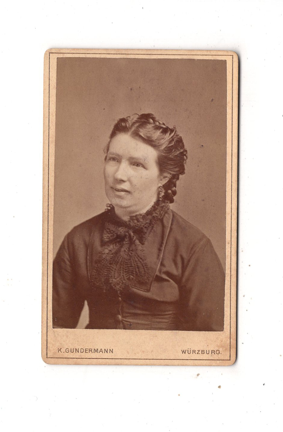 Fotografie Damenportrait - Würzburg um 1880 / CDV N1-11