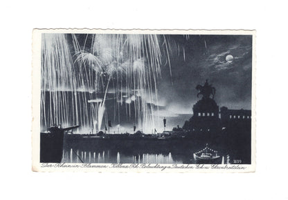 Ansichtskarte Koblenz am Rhein / Der Rhein in Flammen