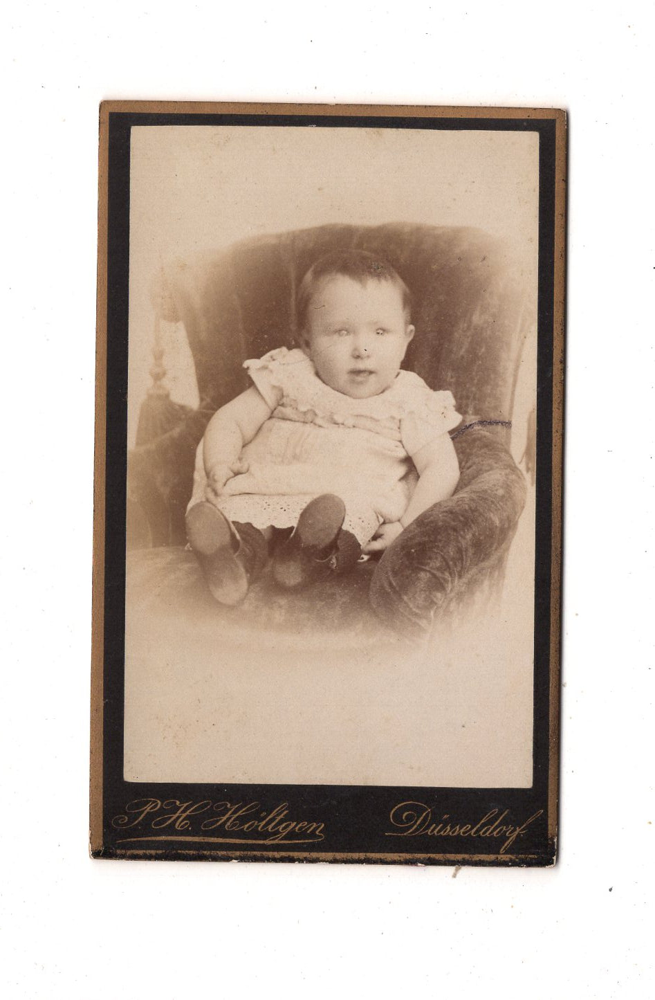 Fotografie Schönes Kinderbild / Baby - Düsseldorf 1880er / CDV N1-07