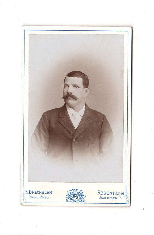 Fotografie Herrenportrait - Rosenheim um 1900 / CDV C1-19