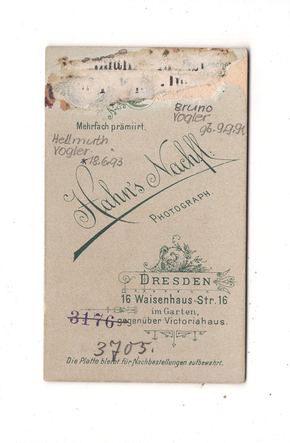 Fotografie Niedliche kleine Jungen / benannt - Dresden 1890er