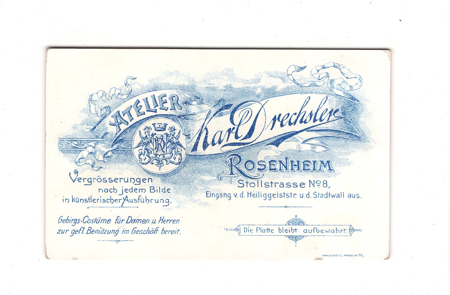 Fotografie Herrenportrait - Rosenheim um 1900 / CDV C1-19