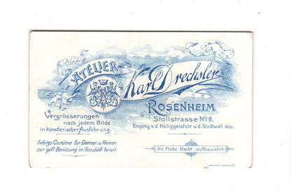 Fotografie Herrenportrait - Rosenheim um 1900 / CDV C1-19