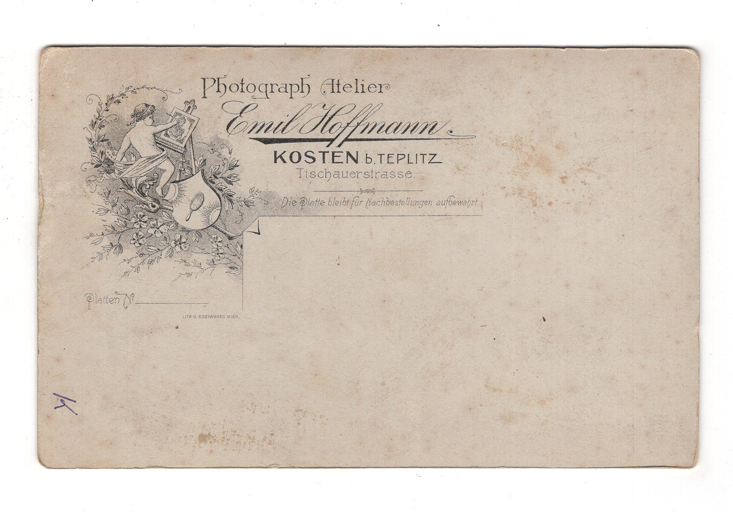 Fotografie Schönes Hochzeitsbild - Kosten bei Teplitz 1890er / CAB X-36