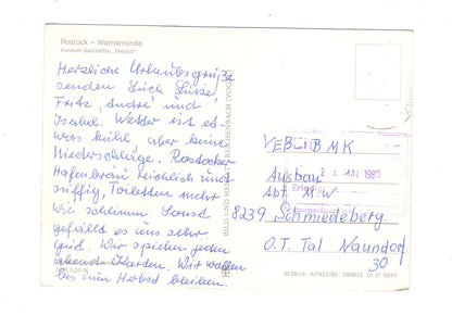 Ansichtskarte Rostock-Warnemünde / Konsum-Gaststätte Teepott