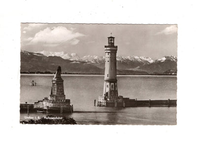 Ansichtskarte Lindau im Bodensee / Hafeneinfahrt / J1-64