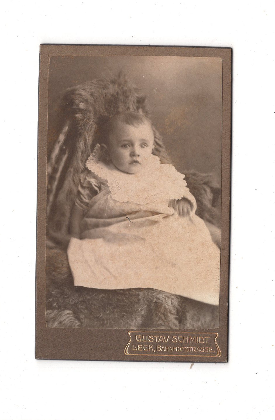 Fotografie Schönes Kinderbild / Baby - Leck 1900er / CDV N1-07