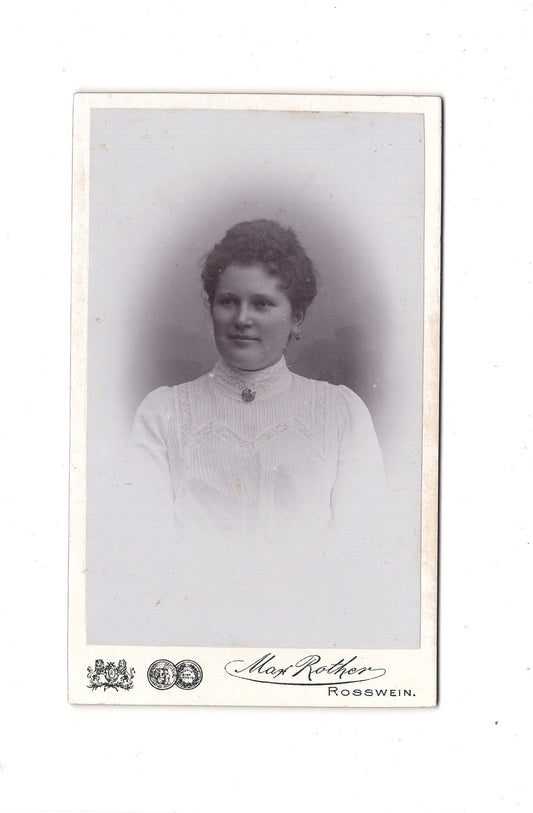 Fotografie Damenportrait - Roßwein 1902 / CDV C1-01