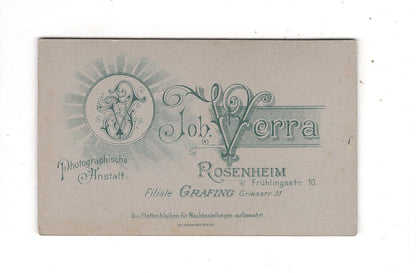 Fotografie Damenportrait - Rosenheim & Grafing 1890er / CDV N1-11