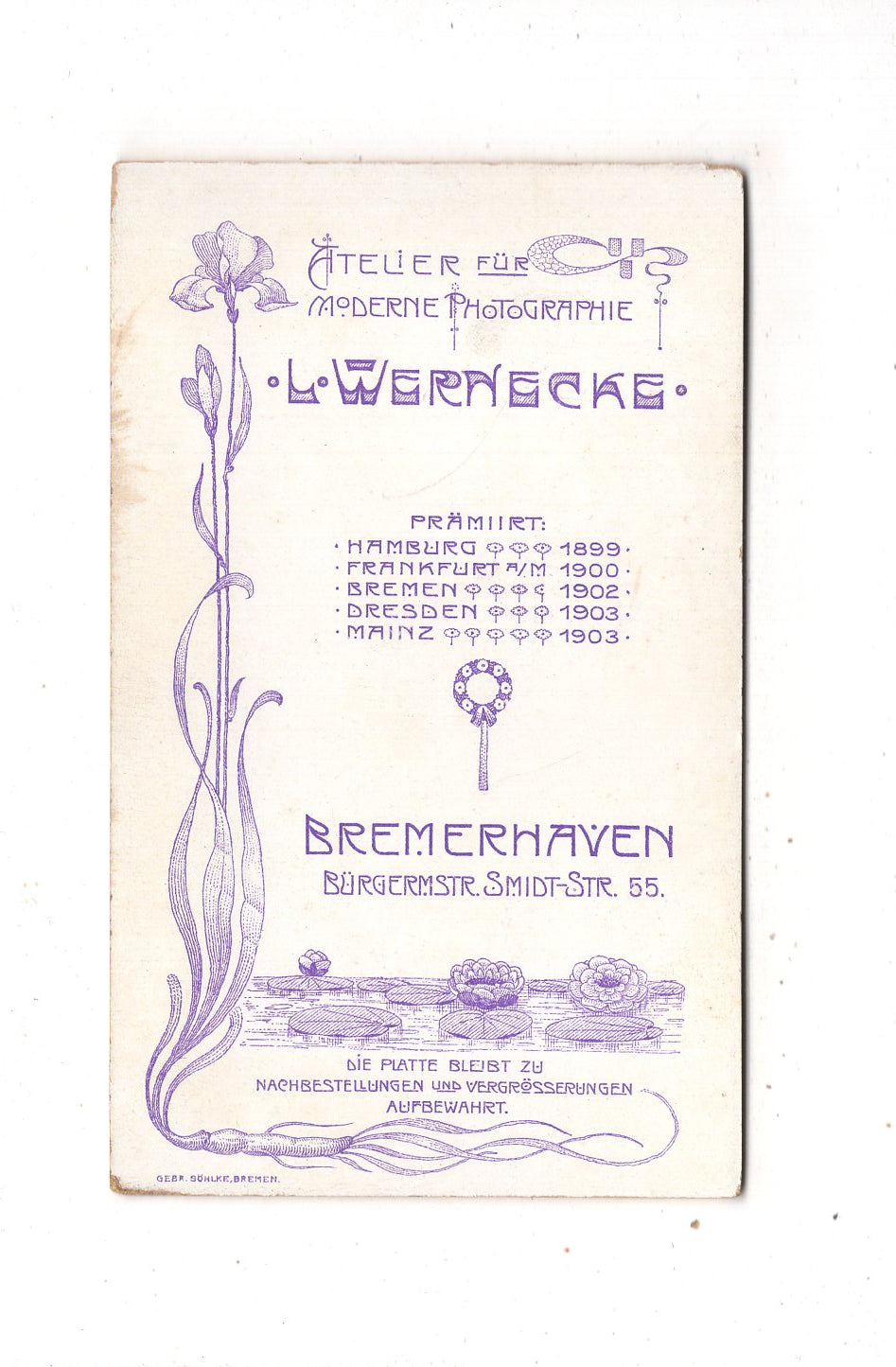 Fotografie Feiner Junge - Bremerhaven 1900er